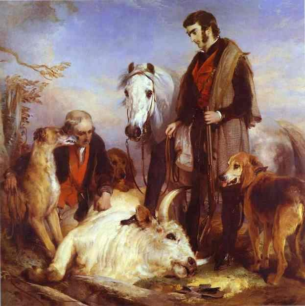 Эдвин Генри Ландсир. Смерть дикого быка. 1833-1836