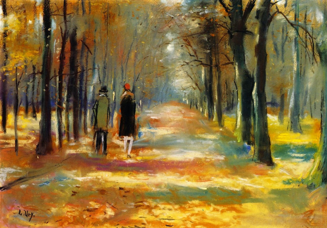 Lesser Ury. Walk in the woods