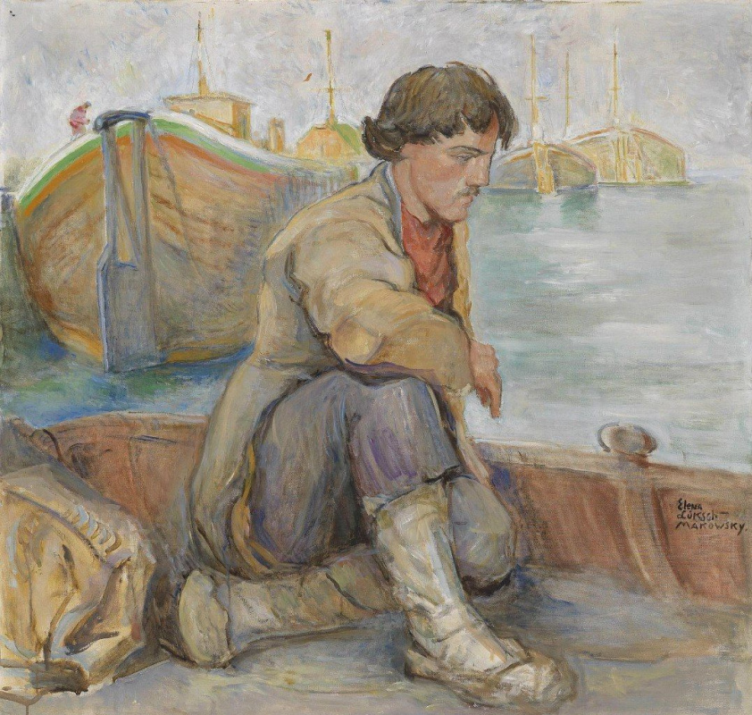 Elena Konstantinovna Luksh-Makovskaya. The Volga boatman