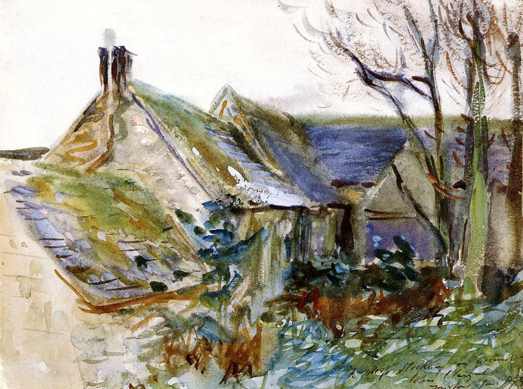 John Singer Sargent. Cottage at Fairford, Gloucestershire