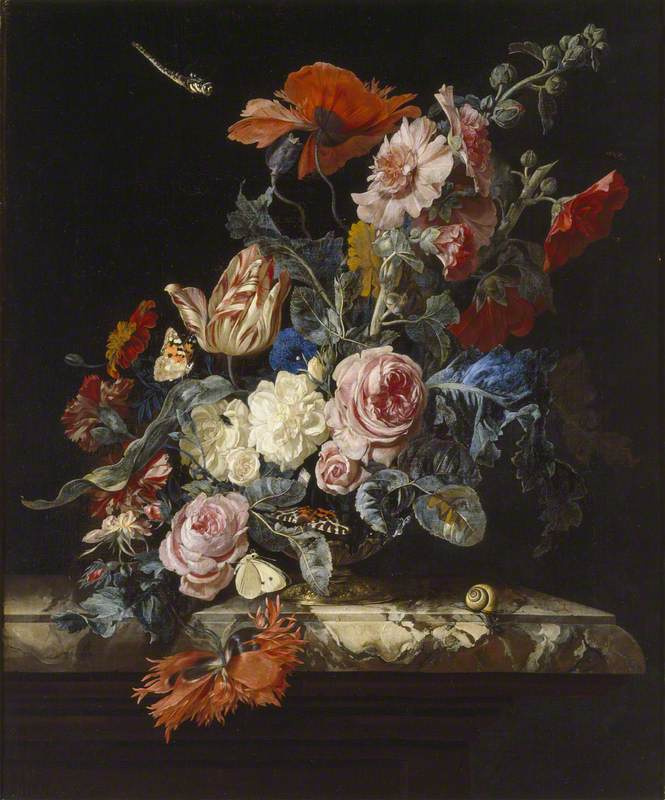Willem van Aelst. Vase with flowers