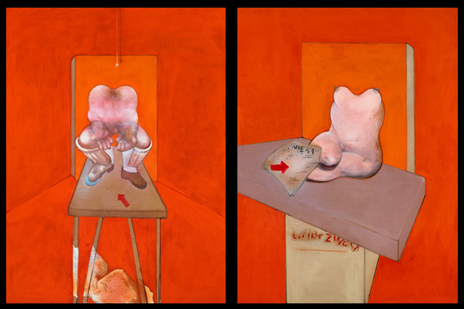 Francis Bacon. Diptych sketch of the human body
