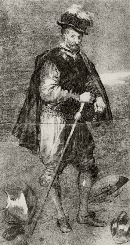 Francisco Goya. Portrait of don Juan of Austria, with Velasquez