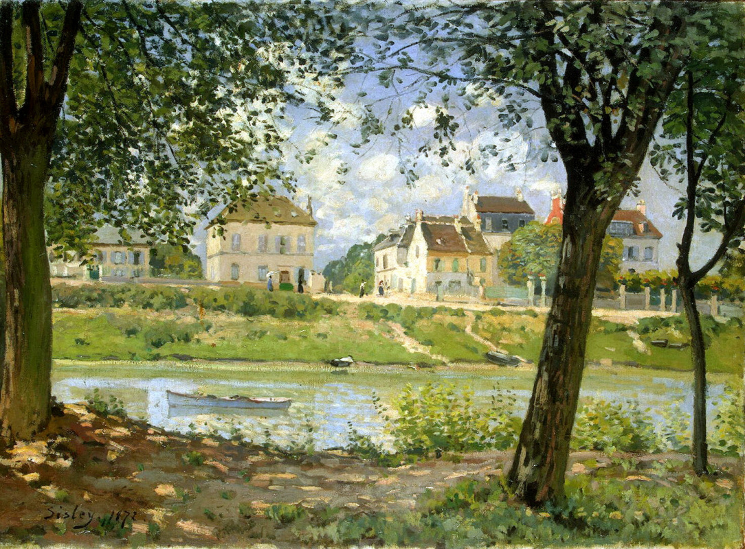 Alfred Sisley. The town of Villeneuve-La-Garenne