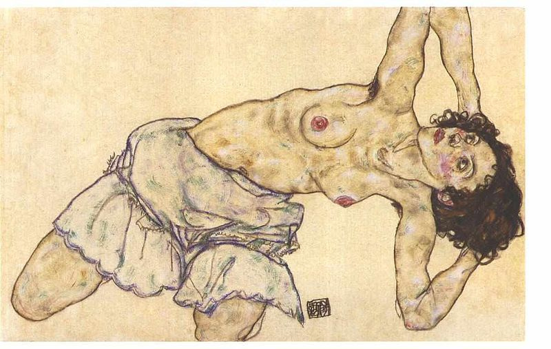 Egon Schiele. Topless girl