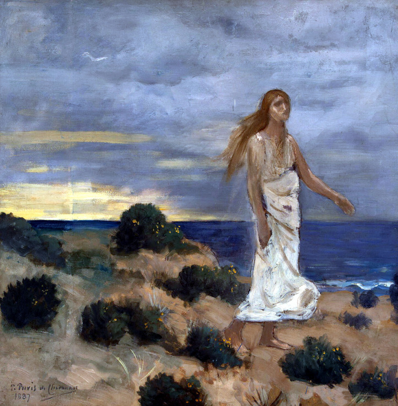 Pierre Cecil Puvi de Chavannes. Woman on the seashore