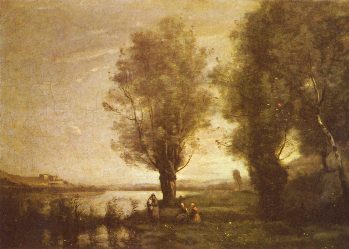 Camille Corot. Rest in flood meadows