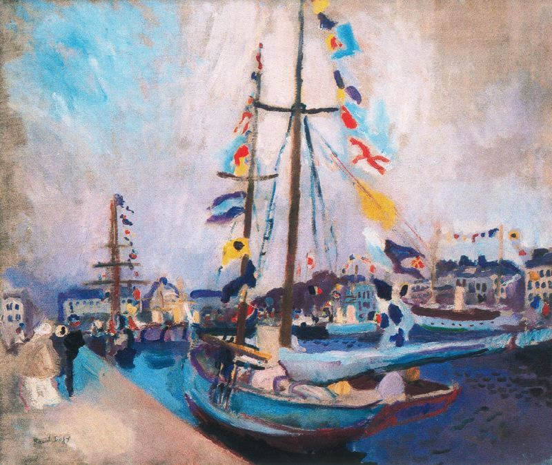 Raoul Dufy. Yacht with flags