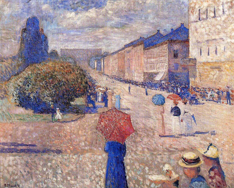 Edvard Munch. Spring day on Karl Johan street