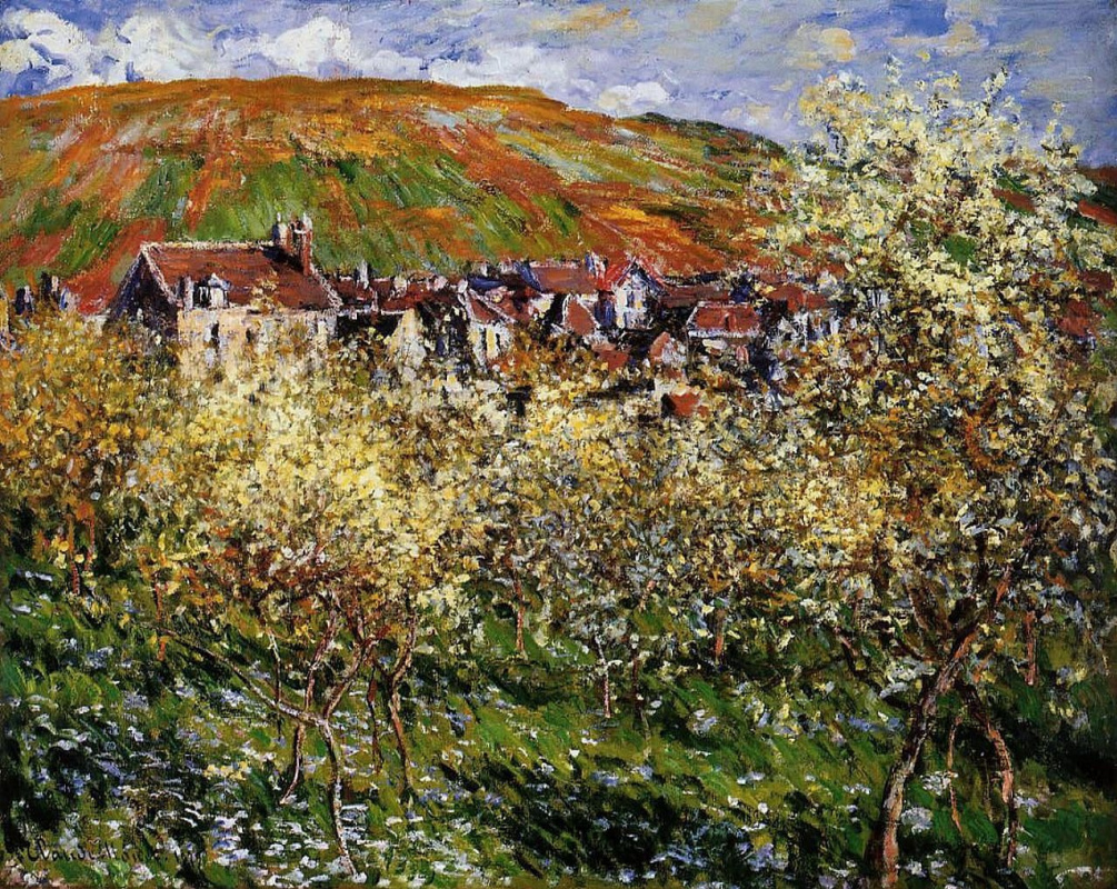 Claude Monet. Plum trees in bloom at Vetheuil
