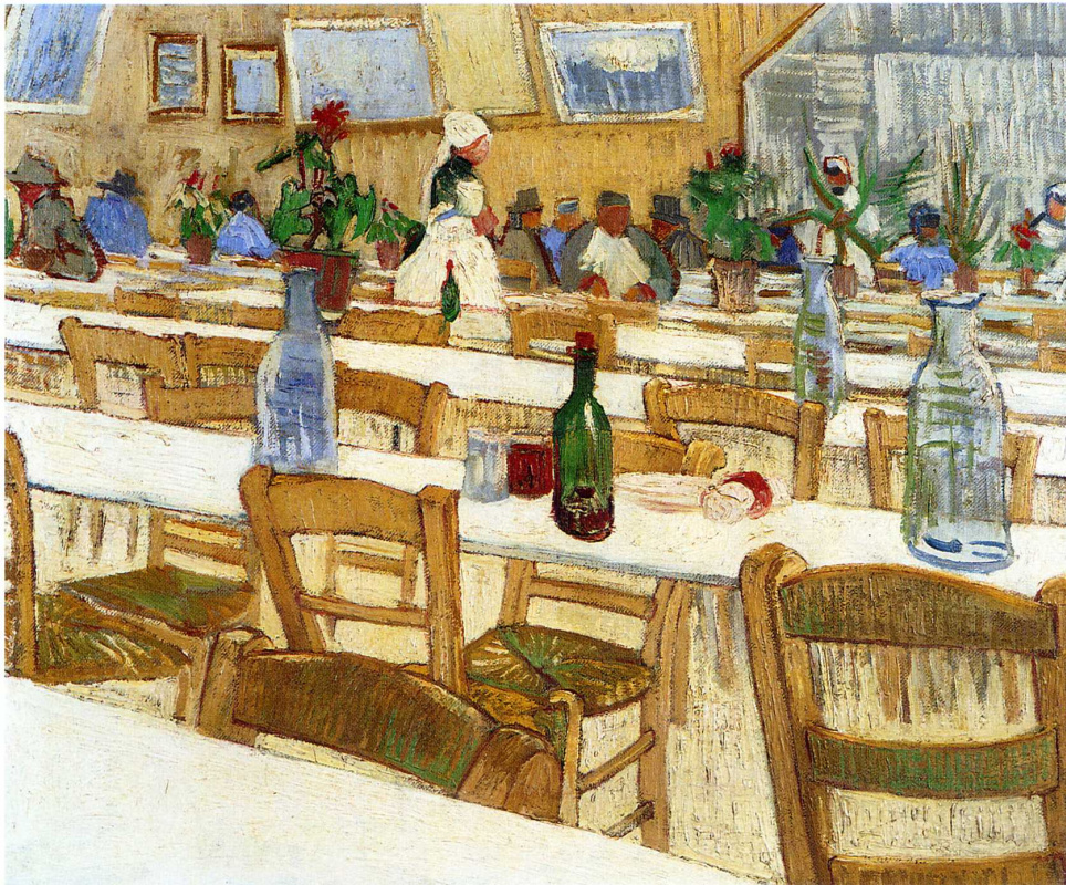 Vincent van Gogh. The interior of the restaurant Carrel in Arles