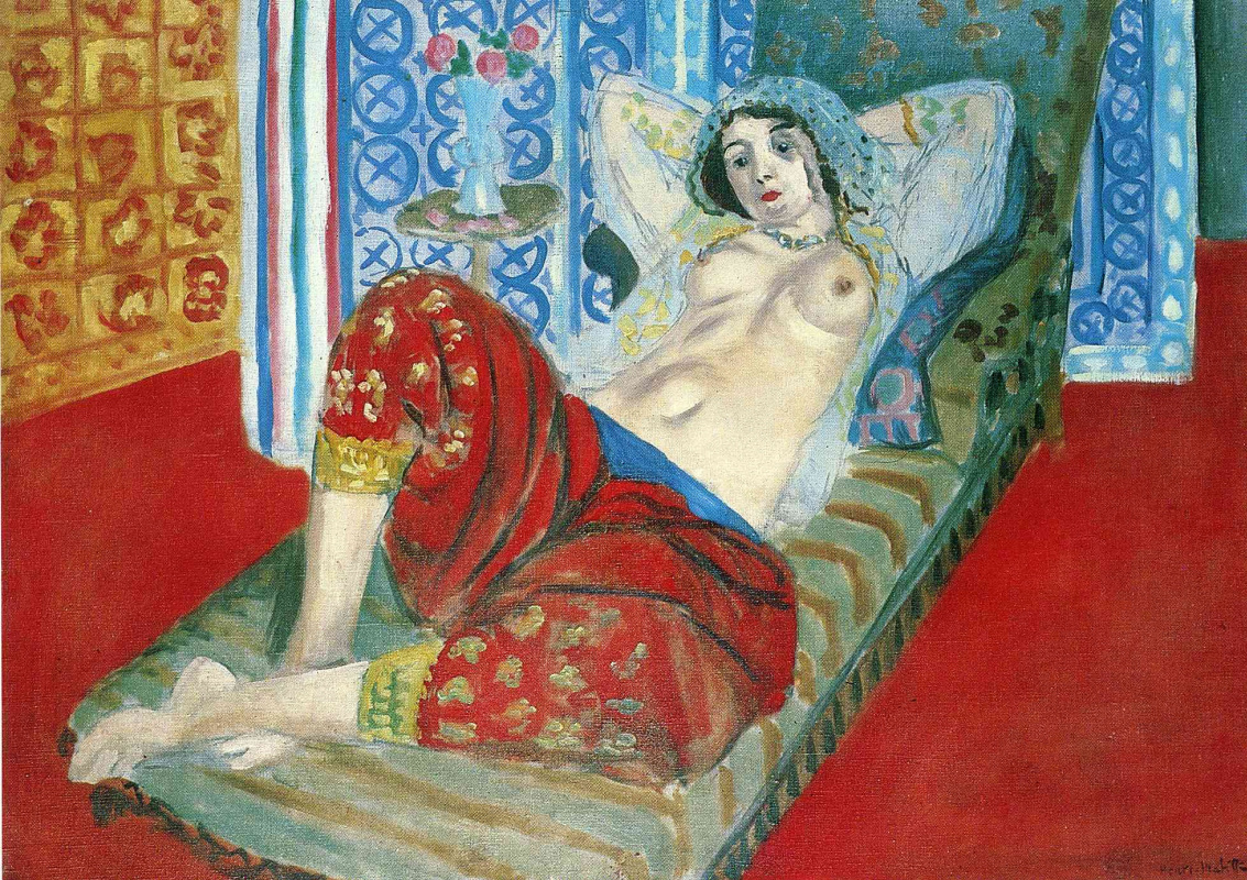 Henri Matisse. Odalisque in red trousers