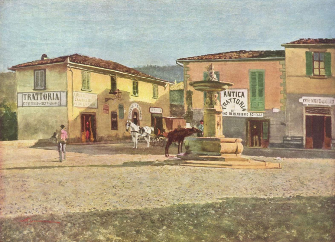 Telemaco Signorini. View of the Piazzetta in Settignano