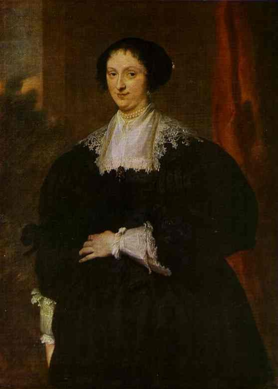 Anthony van Dyck. Portrait of a lady in black