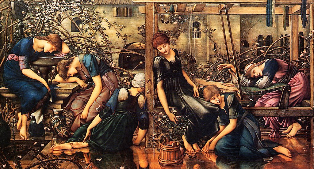 Edward Coley Burne-Jones. Series "Rose Thorn": Garden