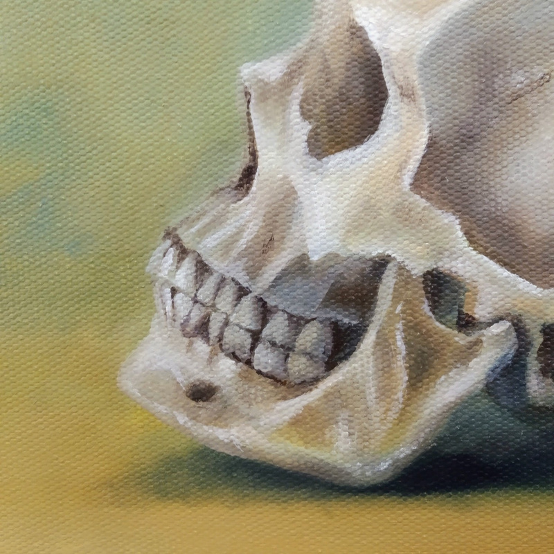 Skull with mohawk
