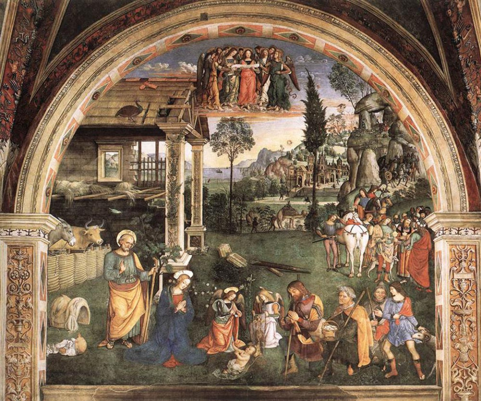 Pinturicchio. Worship the baby