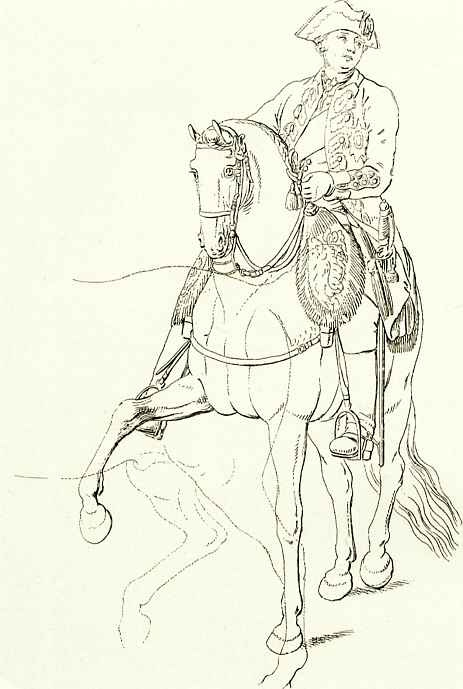 Daniel Nicholas Hodowiecki. The crown Prince, later king Friedrich Wilhelm II on horseback