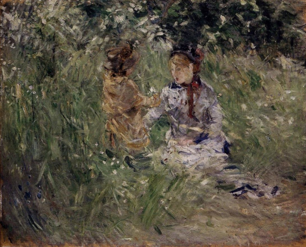 Berthe Morisot. Julie and Pasie in the Garden at Bougival