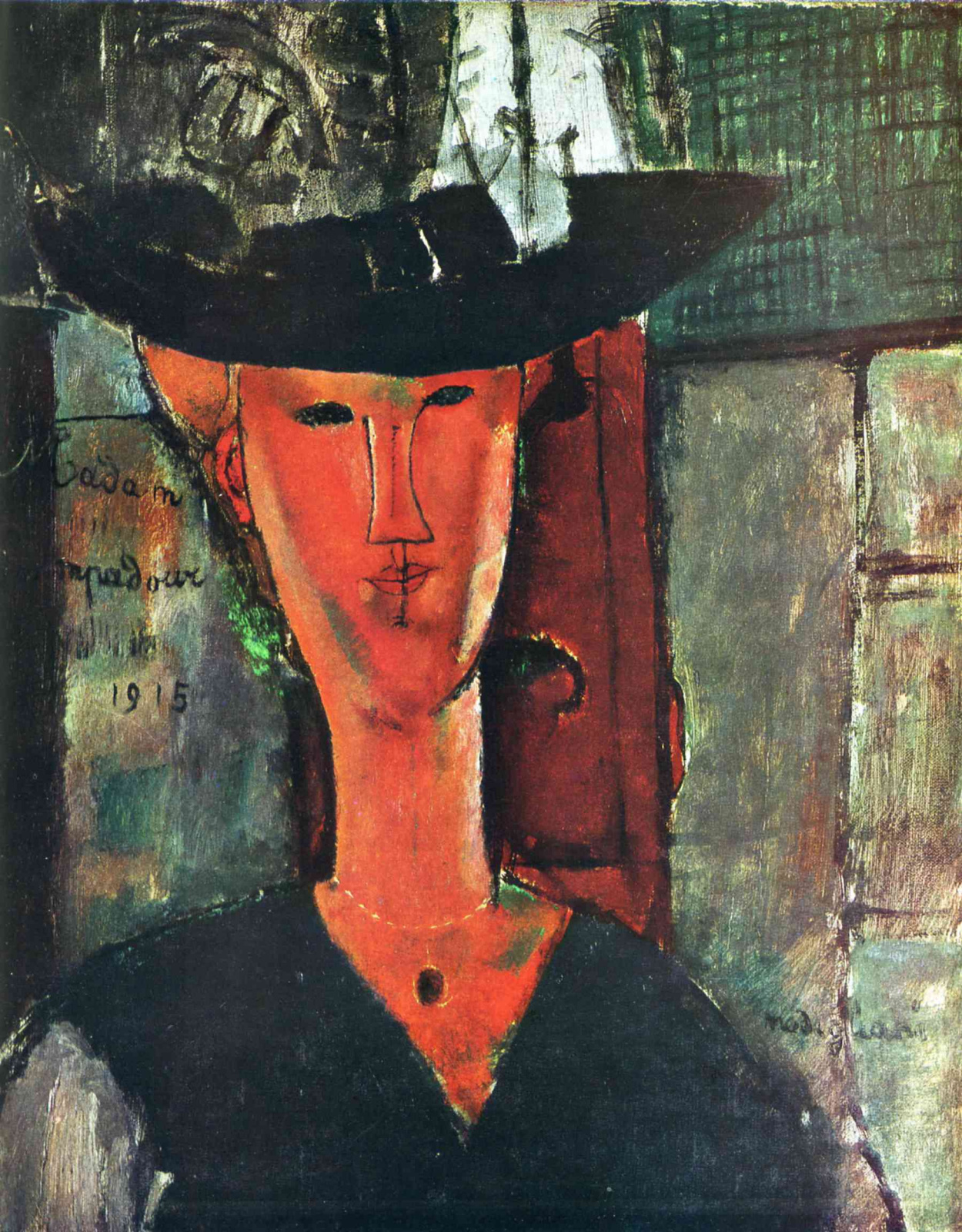 Amedeo Modigliani. Madame Pompadour. Portrait Of Beatrice Hastings
