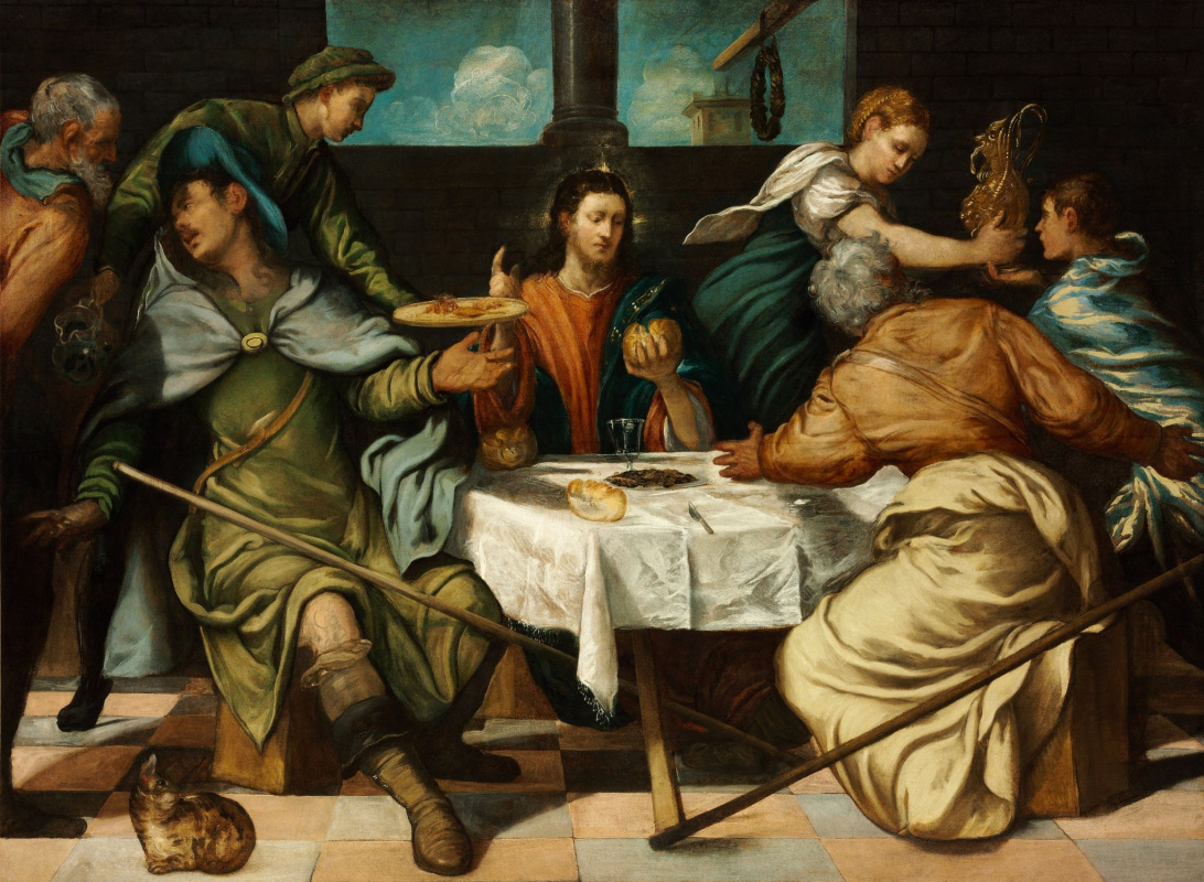 Jacopo (Robusti) Tintoretto. Dinner at Emmaus