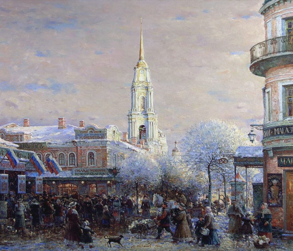 Alexander Shevelyov. In the old Rybinsk.oil on canvas 71,5 # 83 see 2007