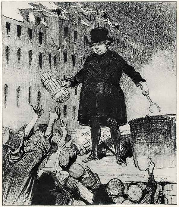 Honore Daumier. Love of neighbor