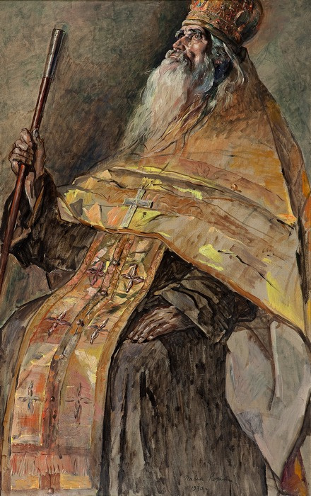Pavel Dmitrievich Korin Russia 1892 - 1967. Archpriest Vasily Fedorovich Sobolev. State Tretyakov Gallery, Moscow