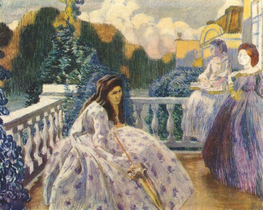 Victor Elpidiforovich Borisov-Musatov. Three ladies on the terrace