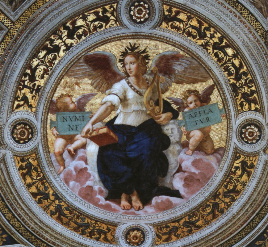 The stanza della senyatura. The painted ceiling. Snippet: Poetry