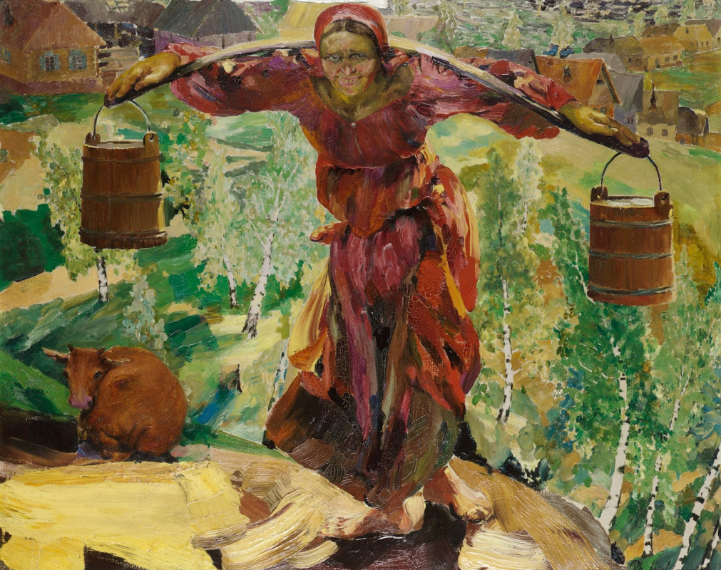Filipp Andreevich Malyavin. Woman carrying water