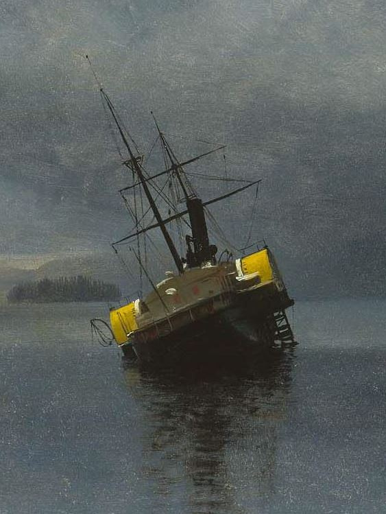 The collapse of the "Ancona" in Loring Bay, Alaska