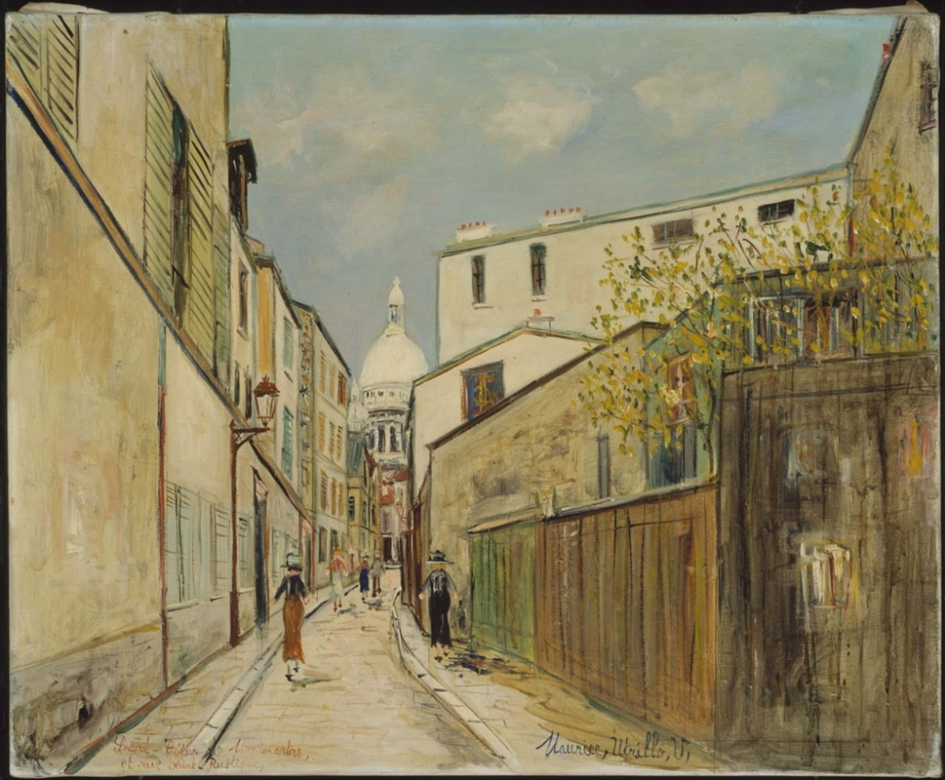 Maurice Utrillo SacréCoeur大教堂和Rue Saint Rustik大教堂