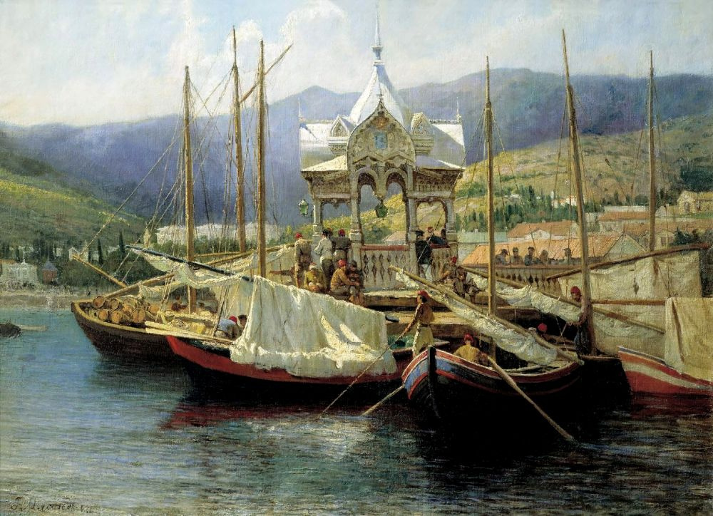 Grigory Grigorievich Myasoedov. Pier in Yalta