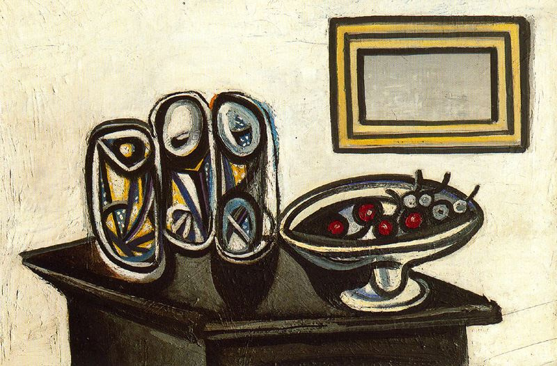 Пабло Пикассо. Натюрморт с вишнями