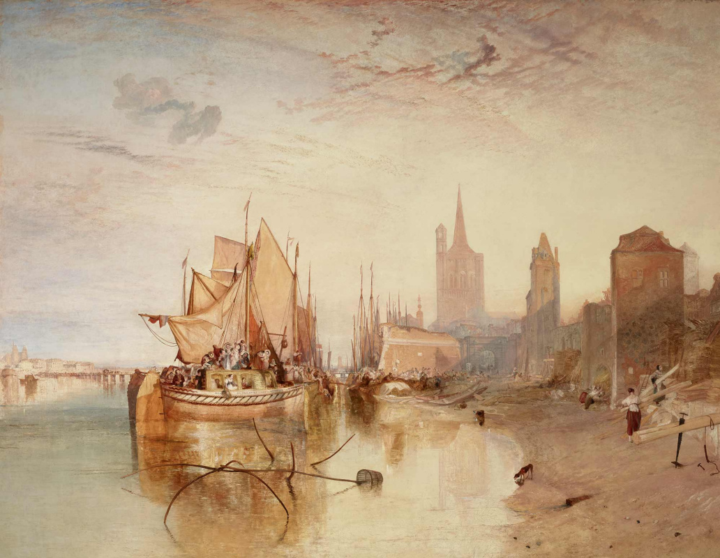 Joseph Mallord William Turner. Cologne, the arrival of the steamer. The evening