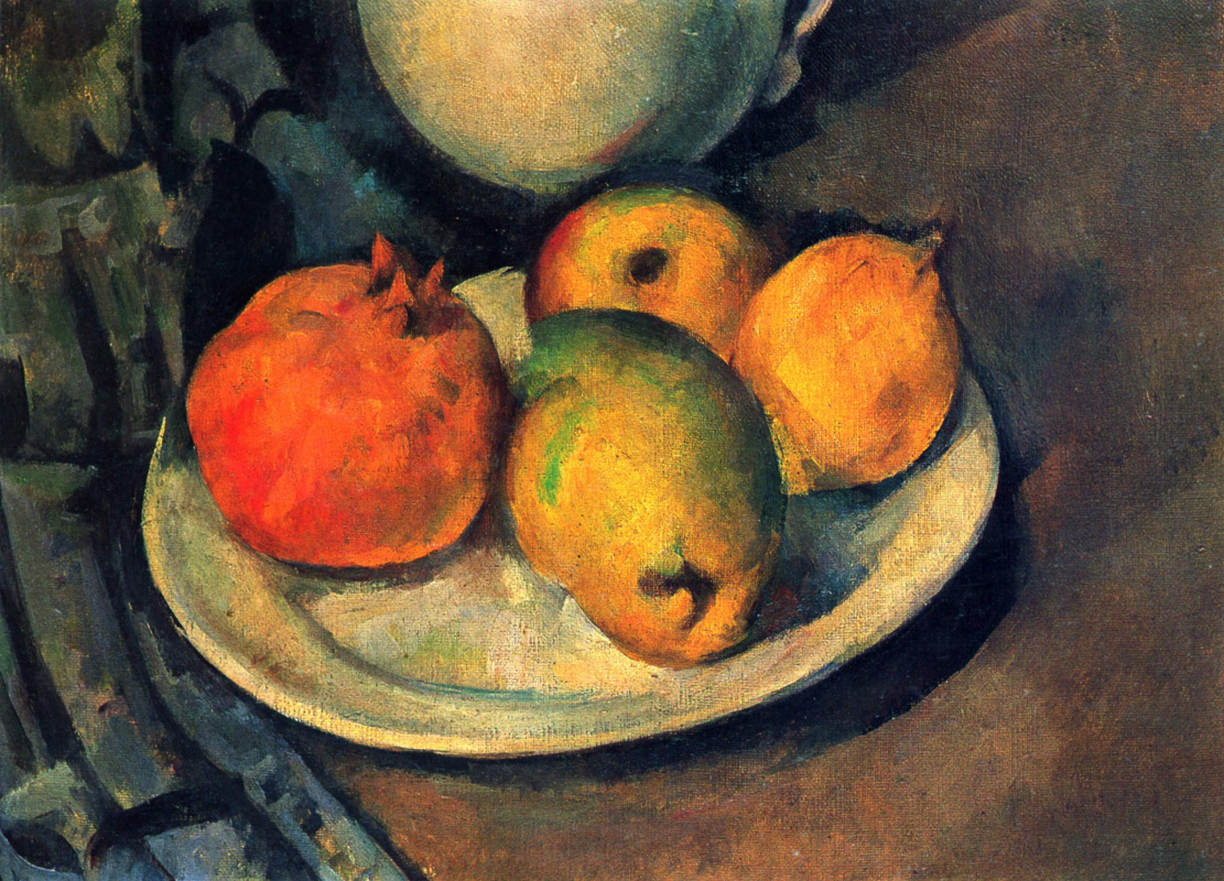 Paul Cezanne. Still life with pomegranate and pears