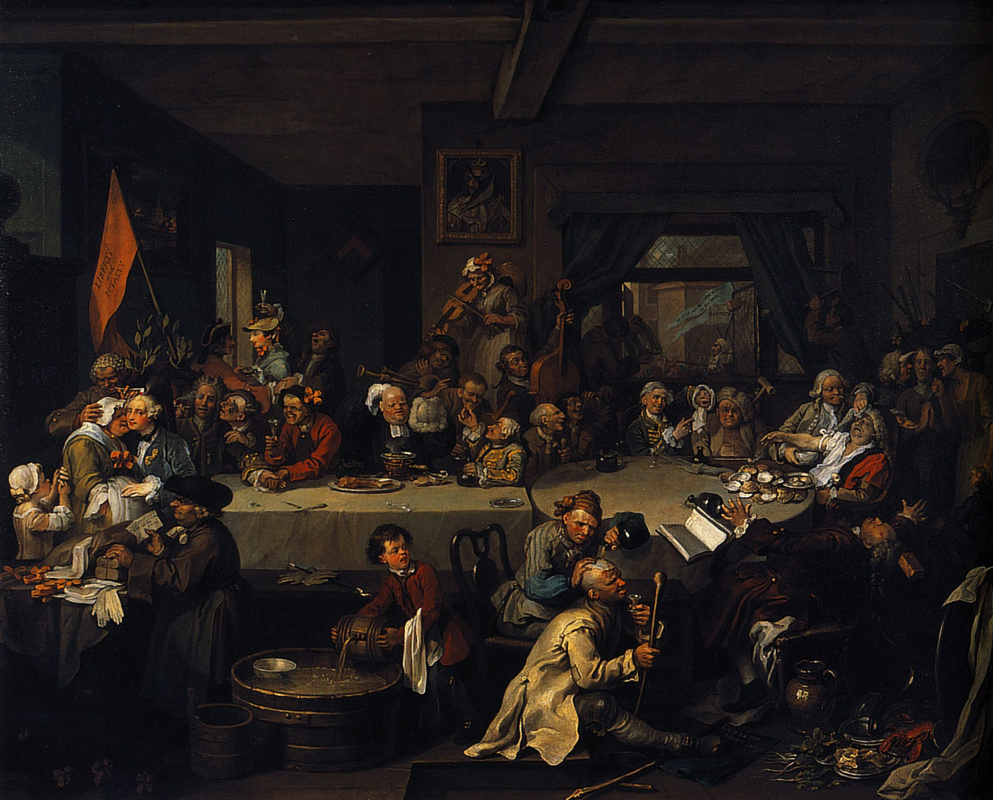 William Hogarth. Elections. Banquet