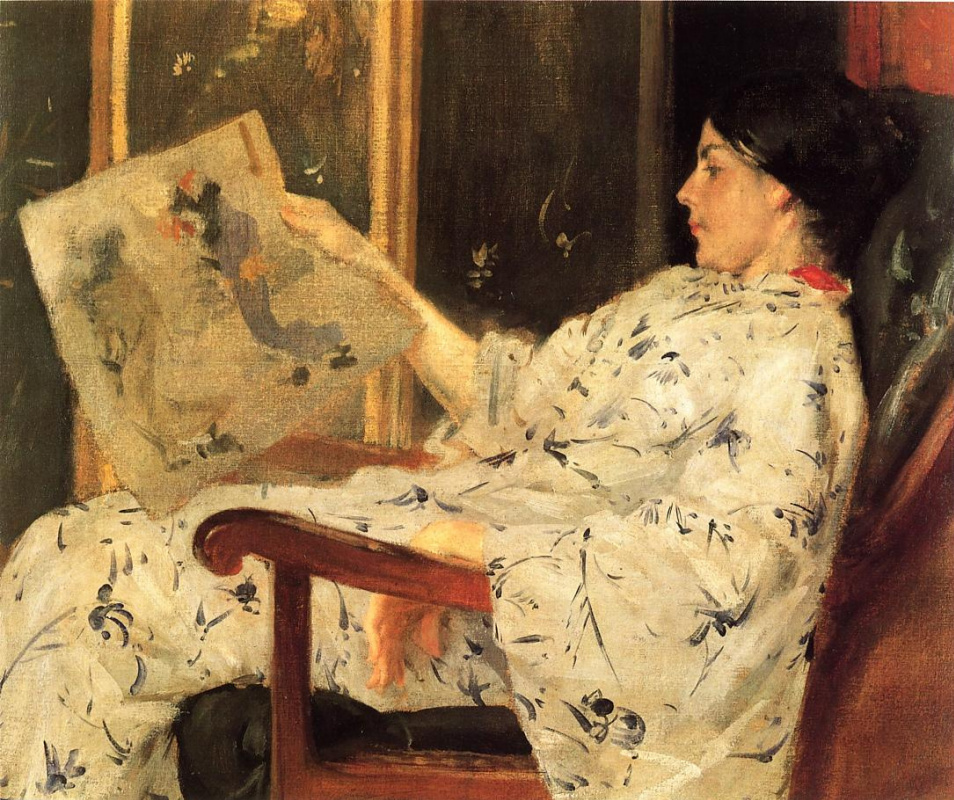 William Merritt Chase. Japanese motif