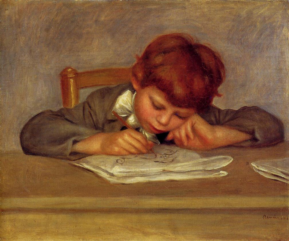 Pierre-Auguste Renoir. Jean at Drawing