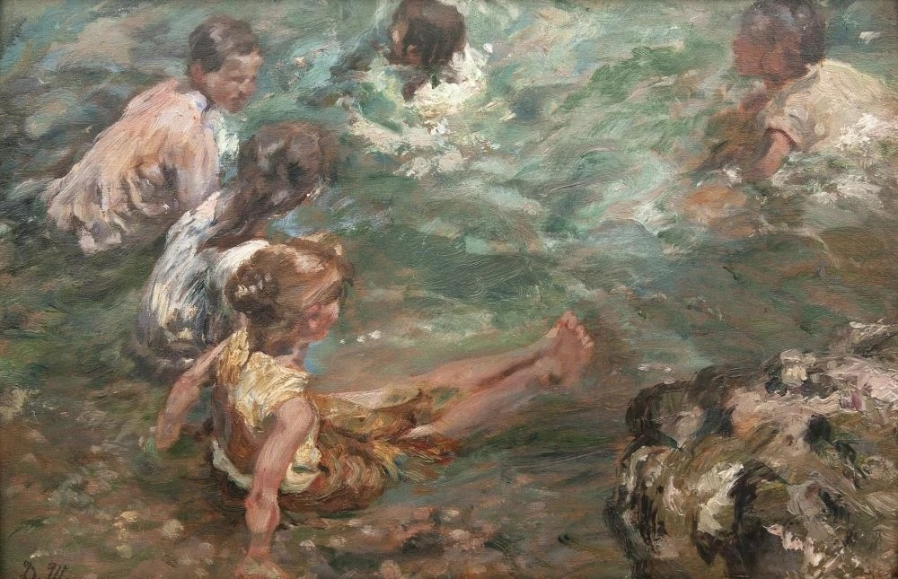 Damian Vasilyevich Shibnev. Bathing children near Mariupol