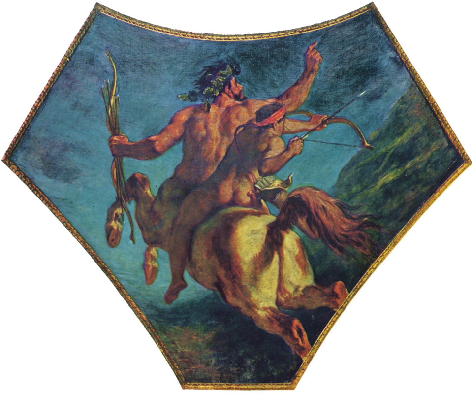 Eugene Delacroix. The education of Achilles, fragment