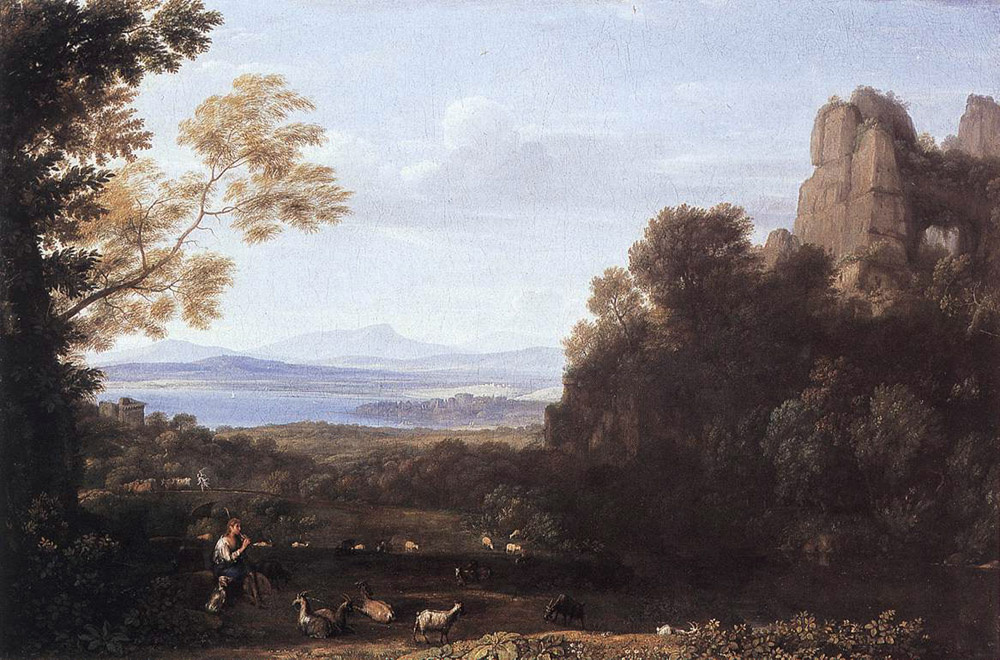 Claude Lorena. Landscape with Apollo and mercury