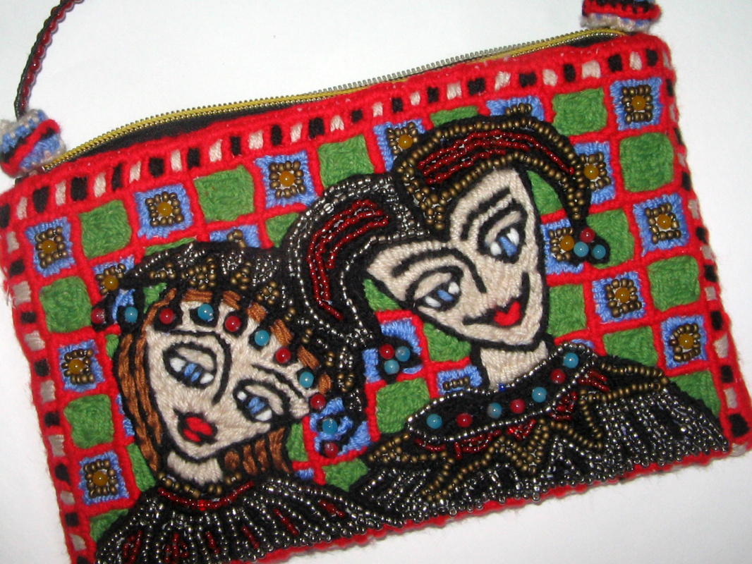 Tatyana Turanova. Theater art handbag "Harlequin and Columbine"