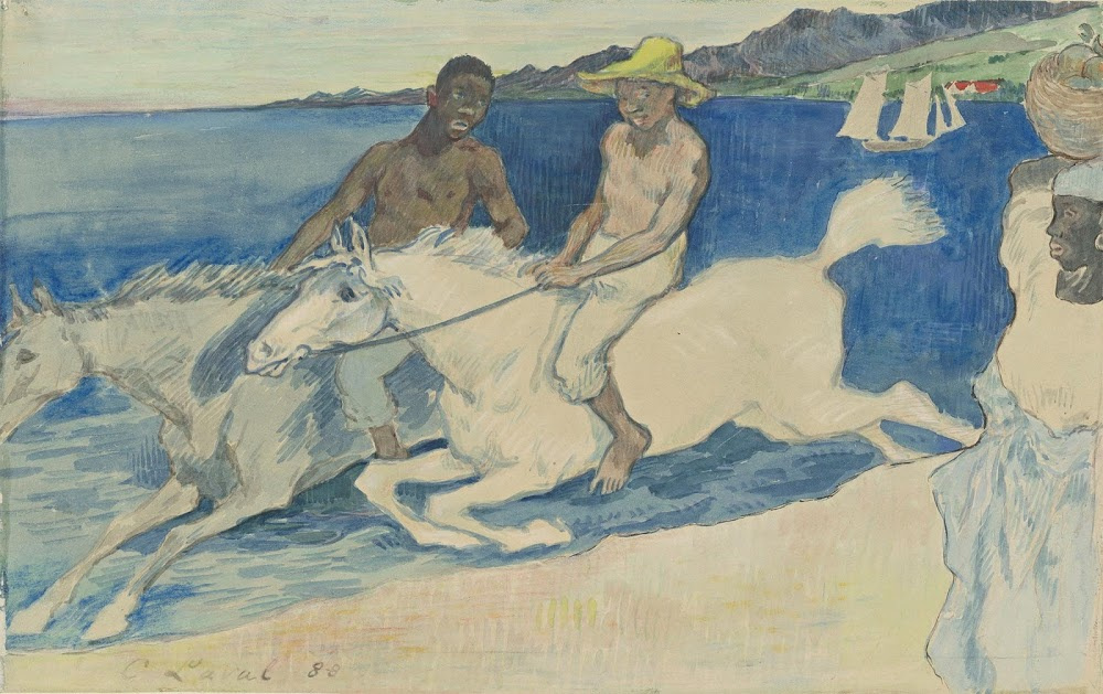 Charles Laval. Two Riders on the Beach, 1888,