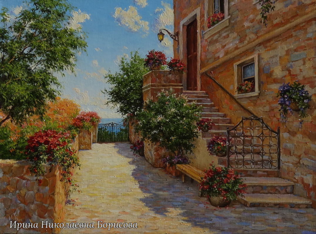 Irina Nikolaevna Borisova. Italian courtyard