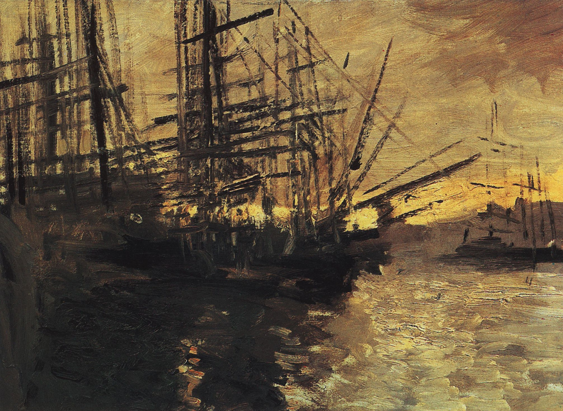 Konstantin Korovin. Ships. Marseille