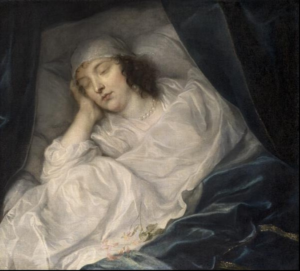 Anthony van Dyck. Venice, lady Digby on her deathbed
