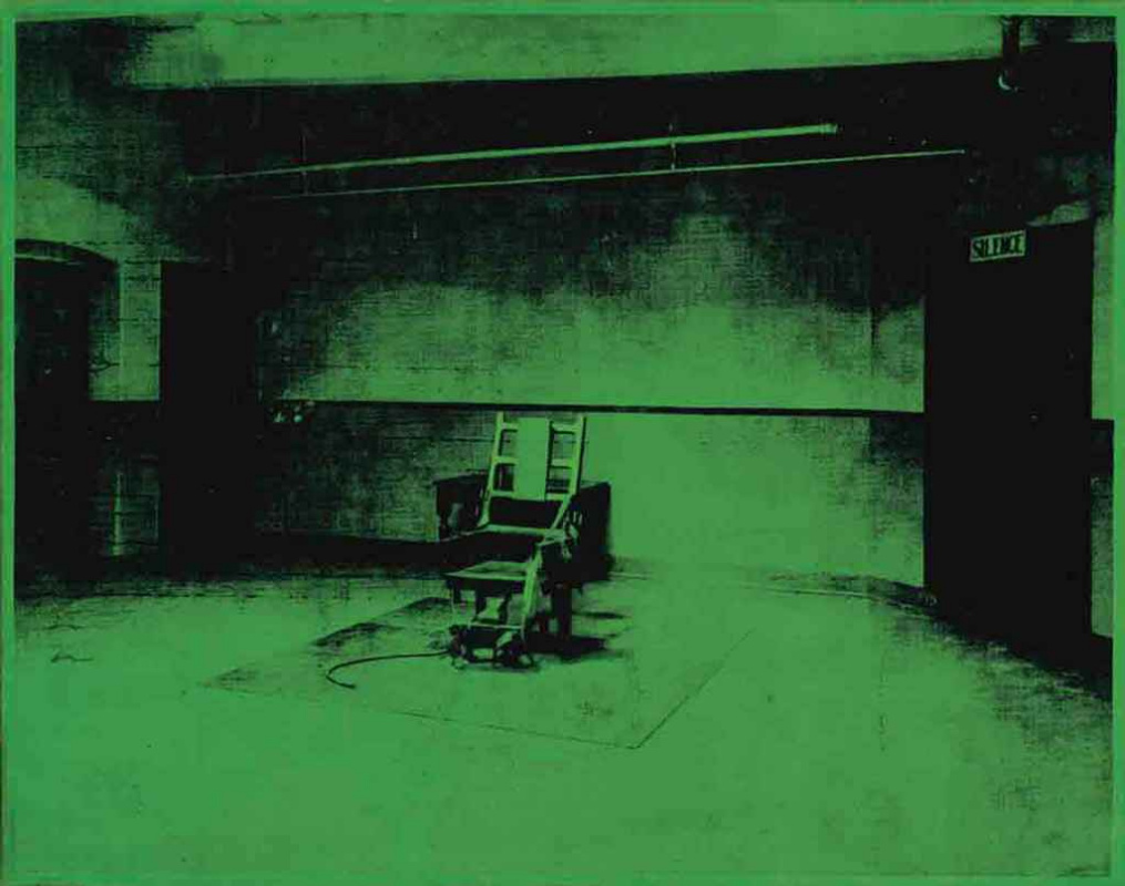 Andy Warhol. Little electric chair (green)