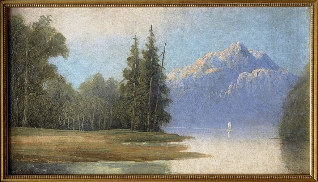 Grigory Grigorievich Prokuda. Mountain landscape with a lake.